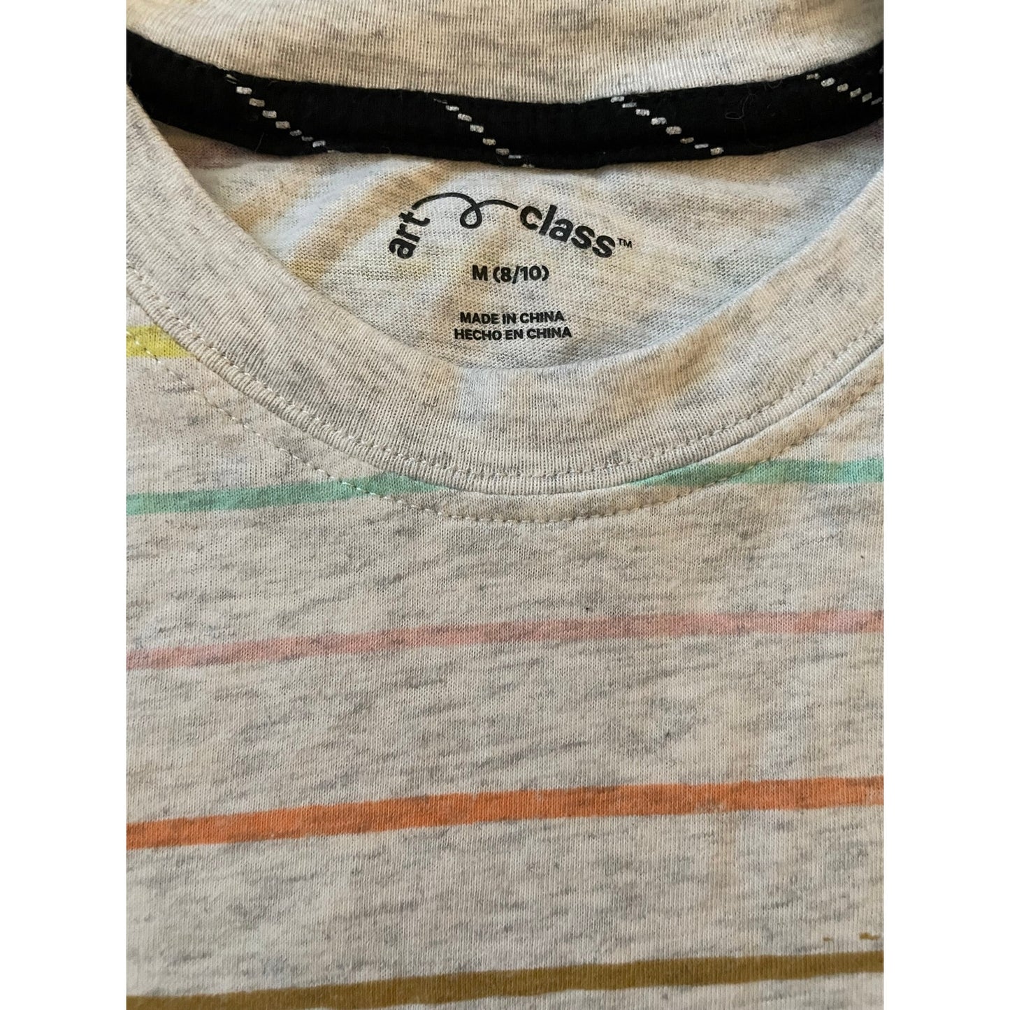 Art Class Multicolor and Gray Striped Kids Shirt Size M (8/10)