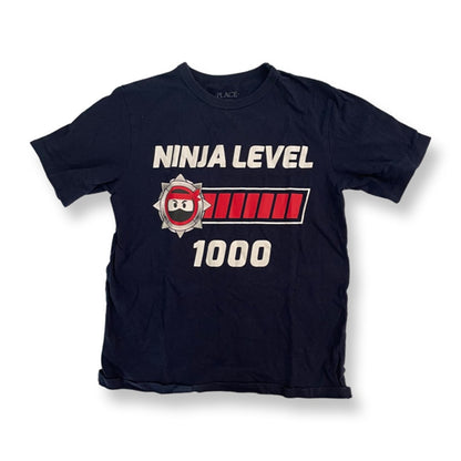 Children’s Place Blue White Red Ninja Design Shirt Size M (7/8)
